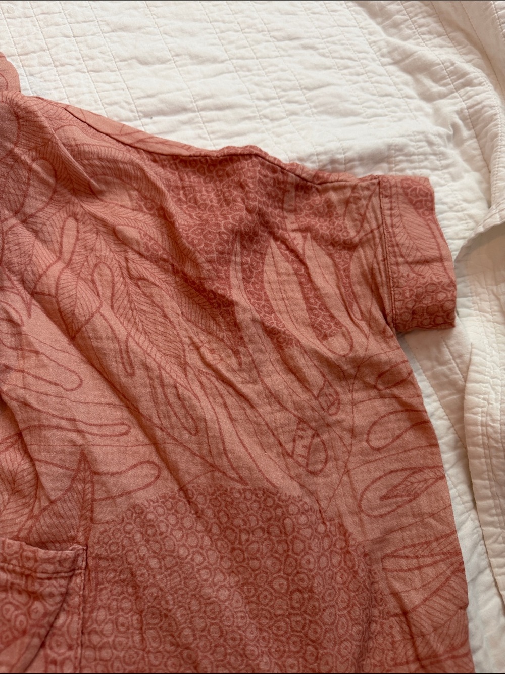 Lightweight Rust Print Button-Up Top - Picture 4 of 7